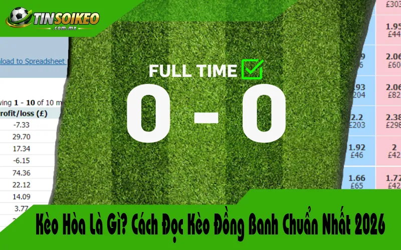 Kèo Hòa Là Gì? Cách Đọc Kèo Đồng Banh Chuẩn Nhất 2026