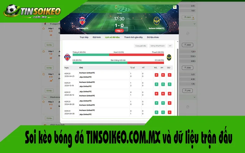 Soi kèo bóng đá TINSOIKEO.COM.MX và dữ liệu trận đấu Soi kèo bóng đá TINSOIKEO.COM.MX và dữ liệu trận đấu